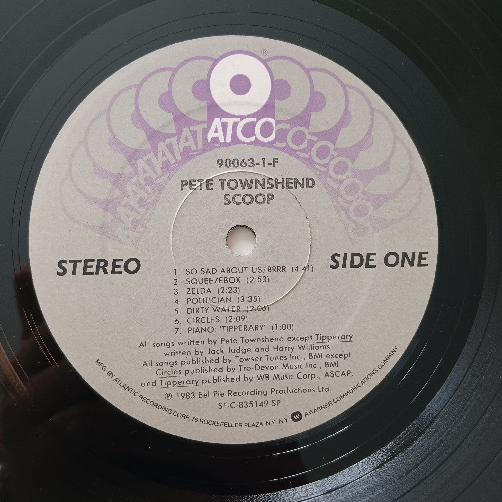 Pete Townshend - Scoop PROMO - 1983 - 7 90063-1-F - Used - VG++ - Vinyl