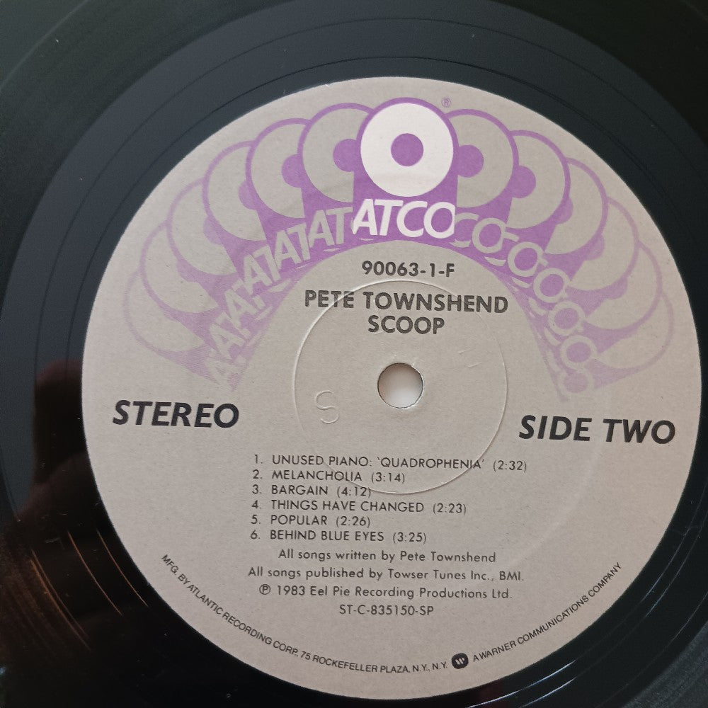 Pete Townshend - Scoop PROMO - 1983 - 7 90063-1-F - Used - VG++ - Vinyl