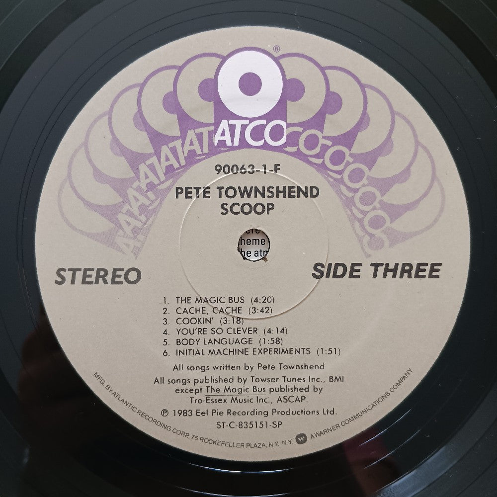 Pete Townshend - Scoop PROMO - 1983 - 7 90063-1-F - Used - VG++ - Vinyl