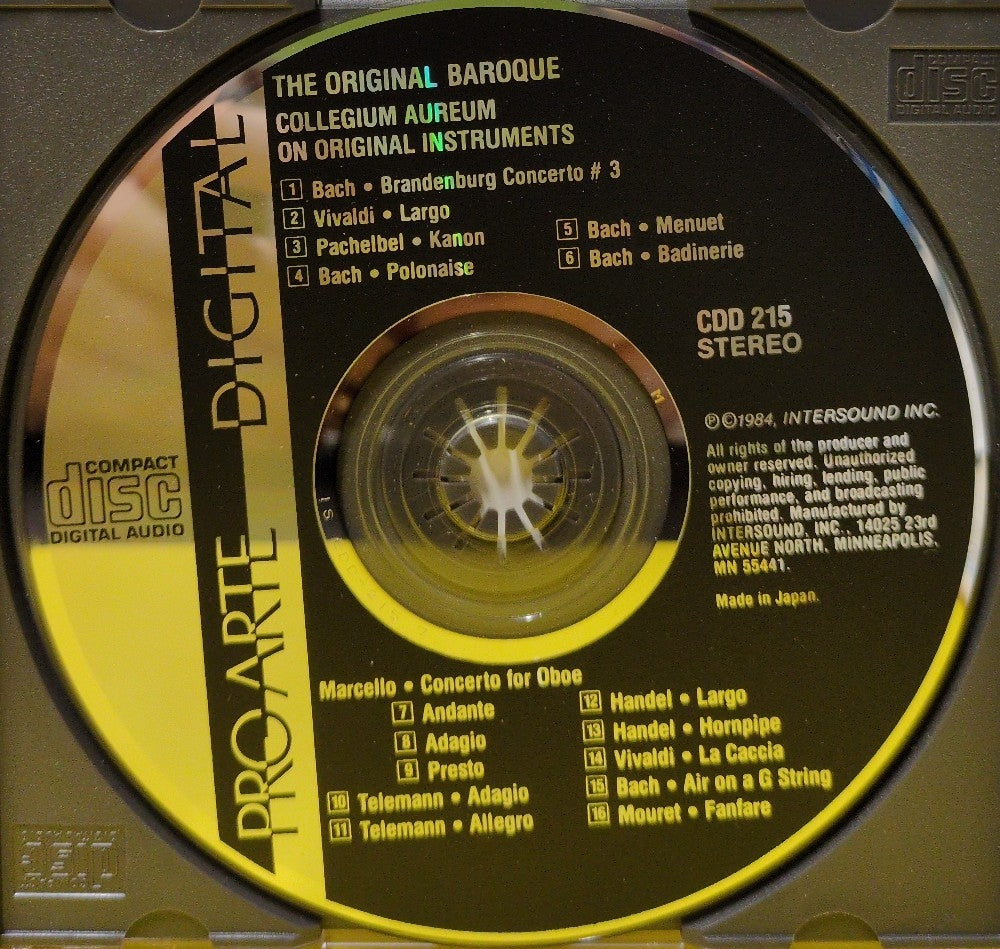 Pachelbel, Bach, Mouret, Collegium Aureum - The Authentic Baroque - 1984 - CDD 215 - Used - EX - CDs - Japan Import