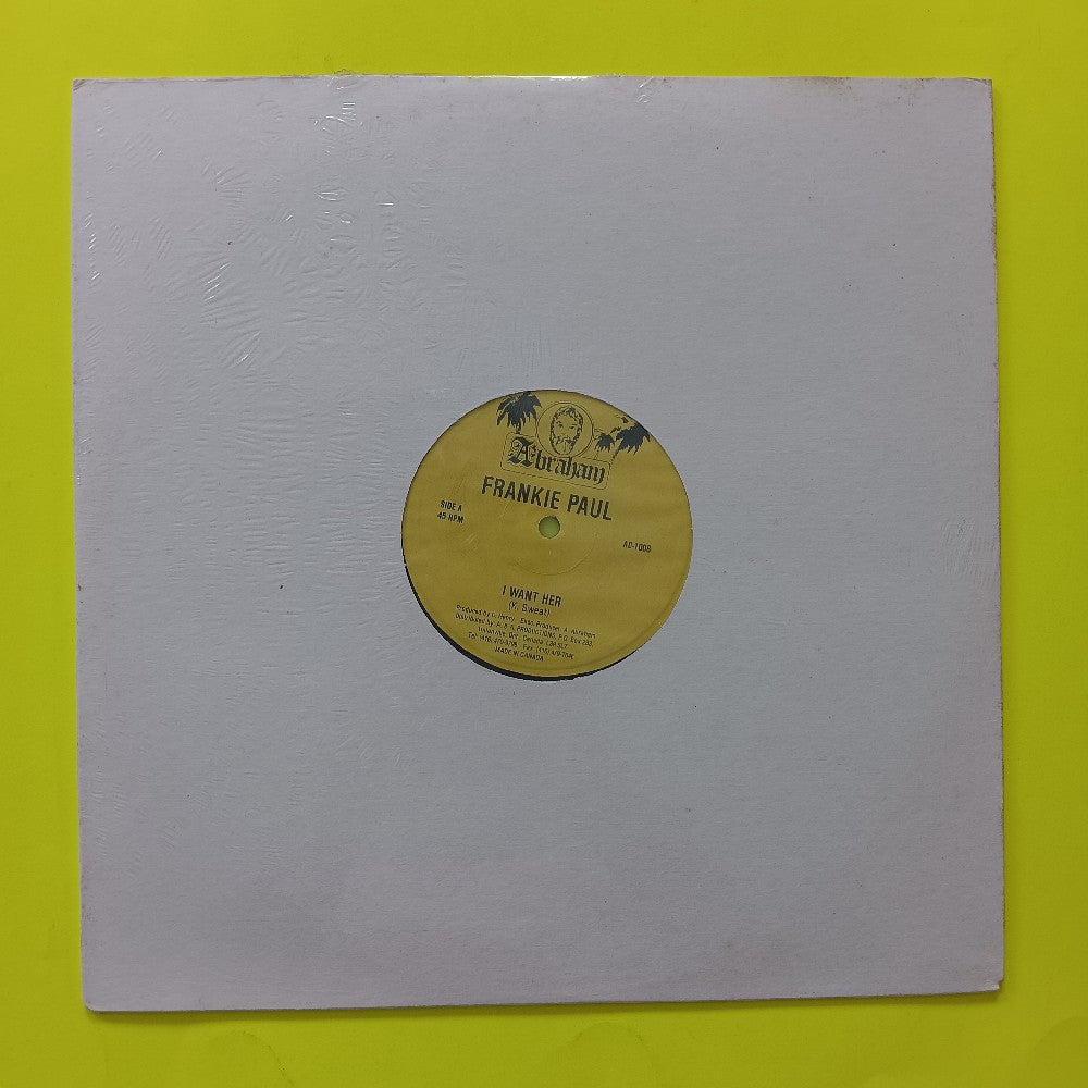 Frankie Paul - I Want Her 12" - AD-1008 - New - Sealed - Vinyl