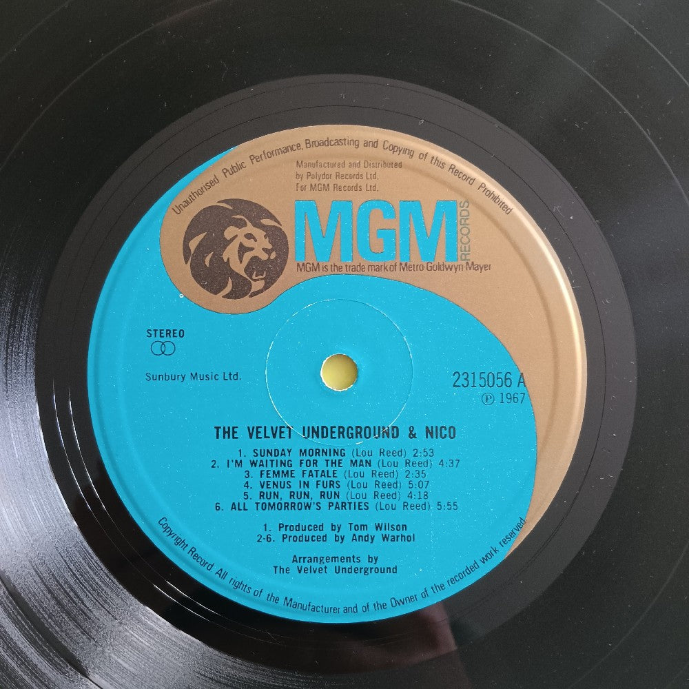 The Velvet Underground & Nico - Self Titled UK VERVE SUPER - 1971 - 2315 056 - Used - VG+ - Vinyl