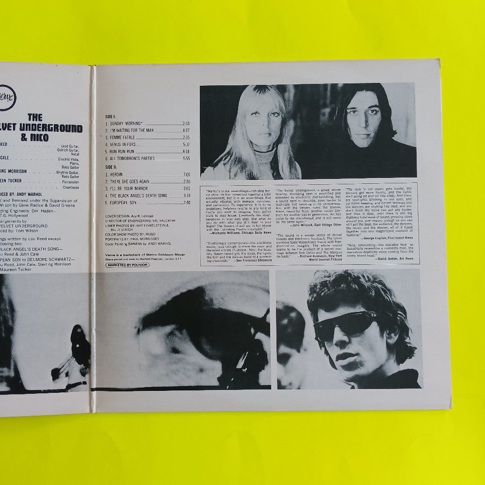 The Velvet Underground & Nico - Self Titled UK VERVE SUPER - 1971 - 2315 056 - Used - VG+ - Vinyl