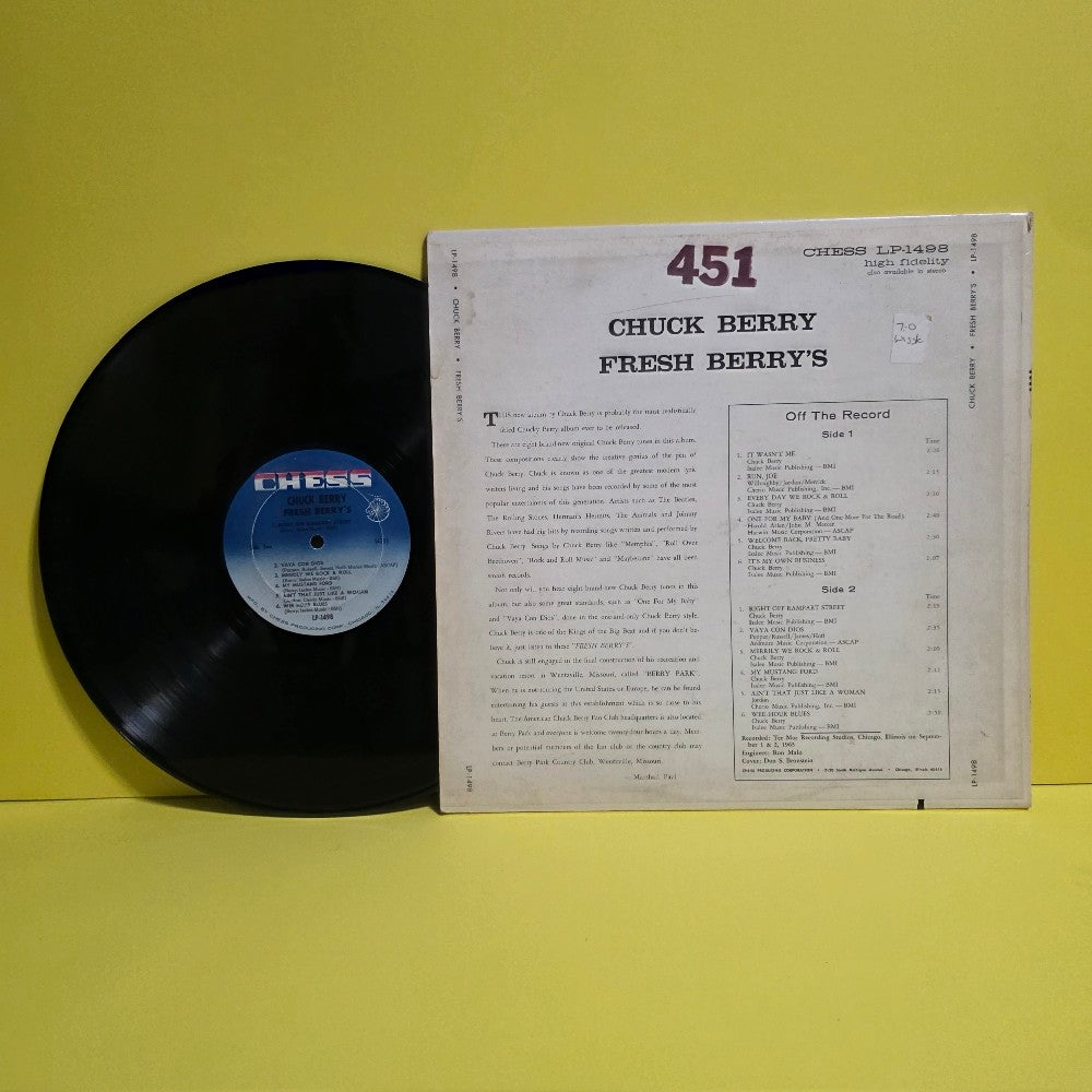 Chuck Berry  - Fresh Berry's - 1965 - LP-1498 - Used - VG+ - Vinyl