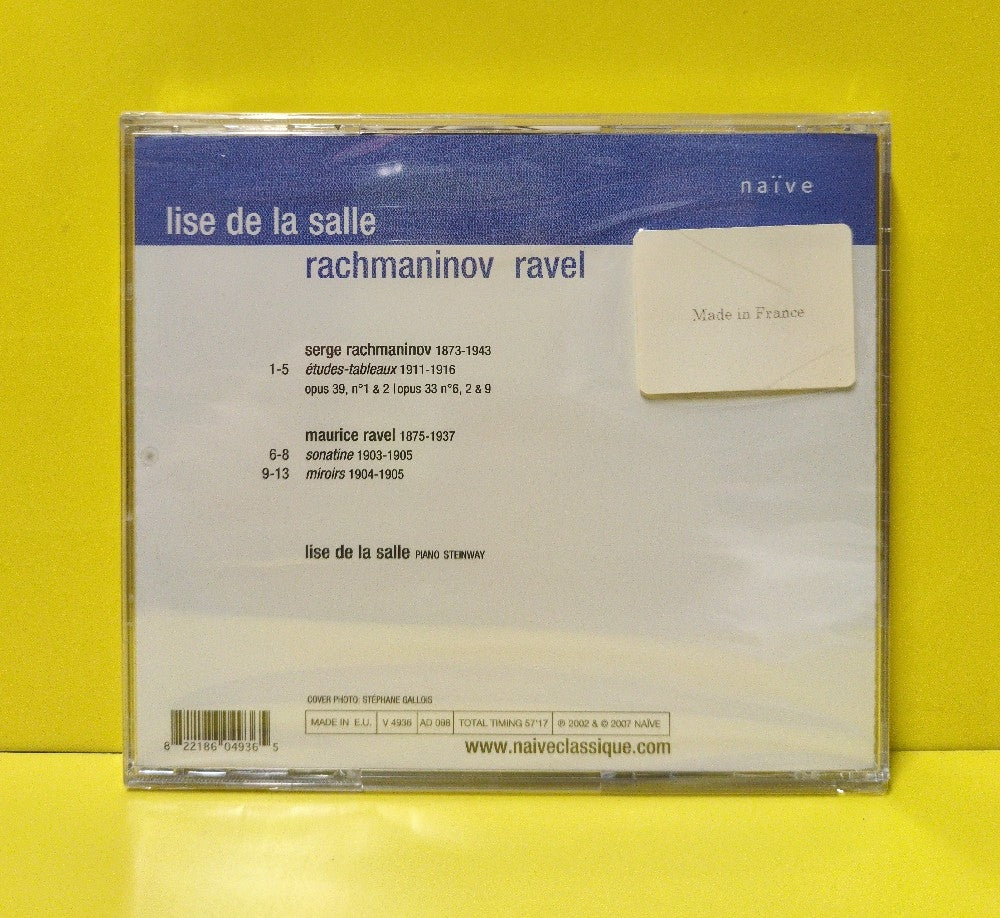 Rachmaninov | Ravel - Lise De La Salle - Rachmaninov | Ravel - 2003 - V 4936 - New - Sealed - CDs - France Import