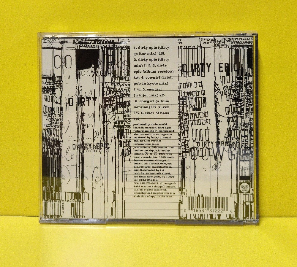 Underworld - Dirty Epic / Cowgirl - tvt 8722-2 - Used - EX - CDs - Maxi-Single - Repress