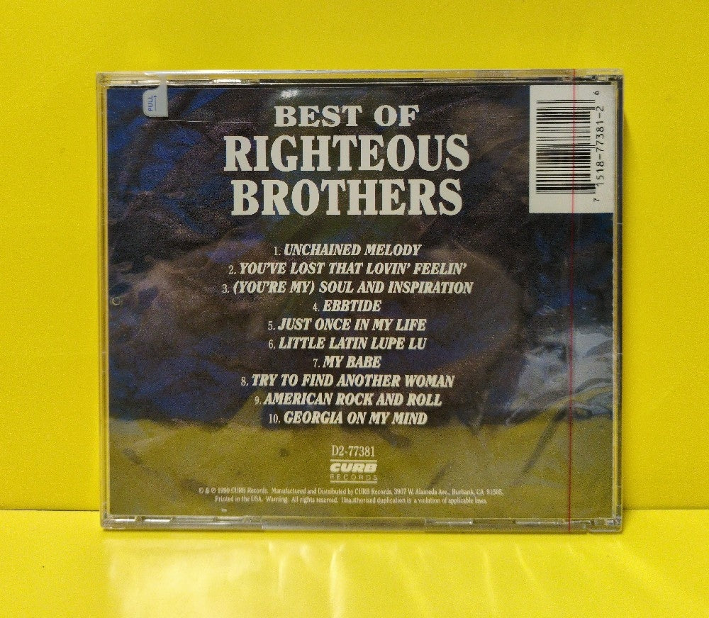 The Righteous Brothers - Best Of Righteous Brothers - D2-77381 - New - Sealed - CDs