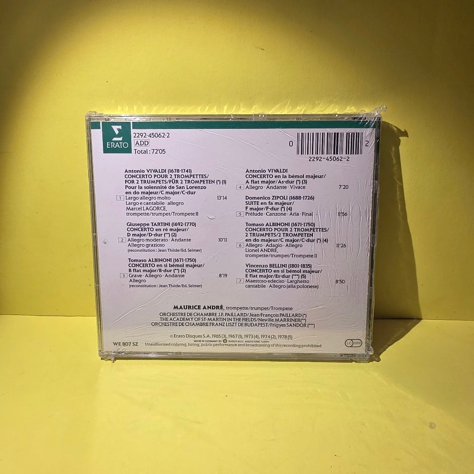 Albinoni / Tartini / Vivaldi - Maurice André - 1993 - 2292-45062-2 - New - Sealed - CDs