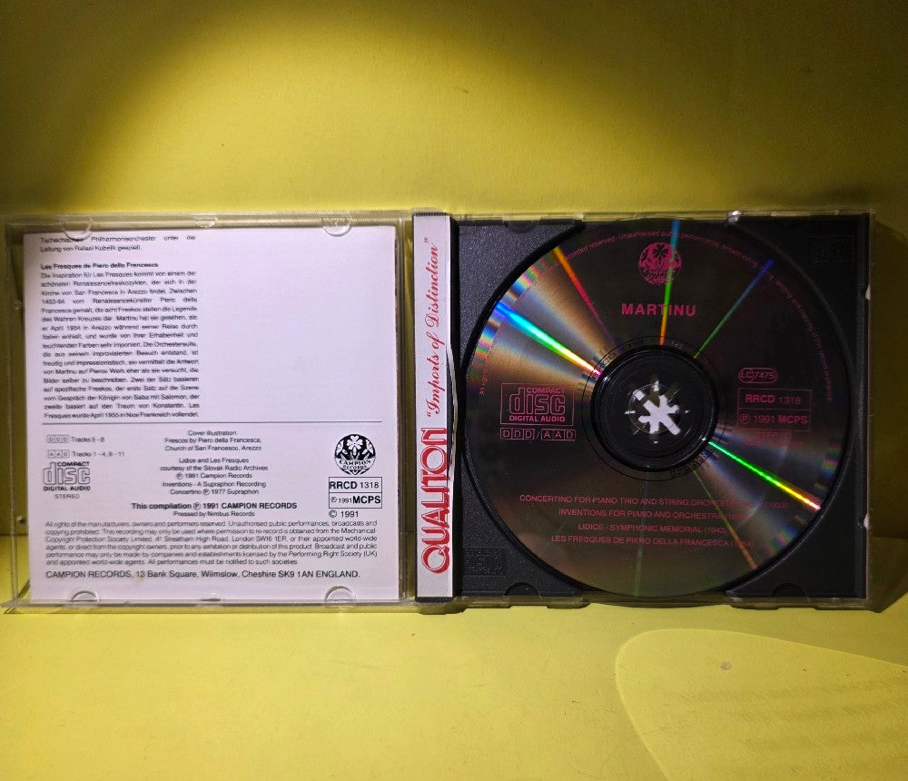 Martinu - Les Fresques De Piero Della Francesca / Lidice / Inventions For Piano And Orchestra - 1991 - RRCD 1318 - New - NM - CDs