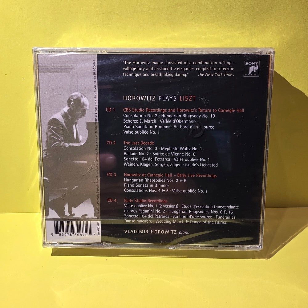 Vladimir Horowitz - Horowitz Plays Liszt / 4 CDs Set - 2011 - 88697839872 - New - Sealed - CDs