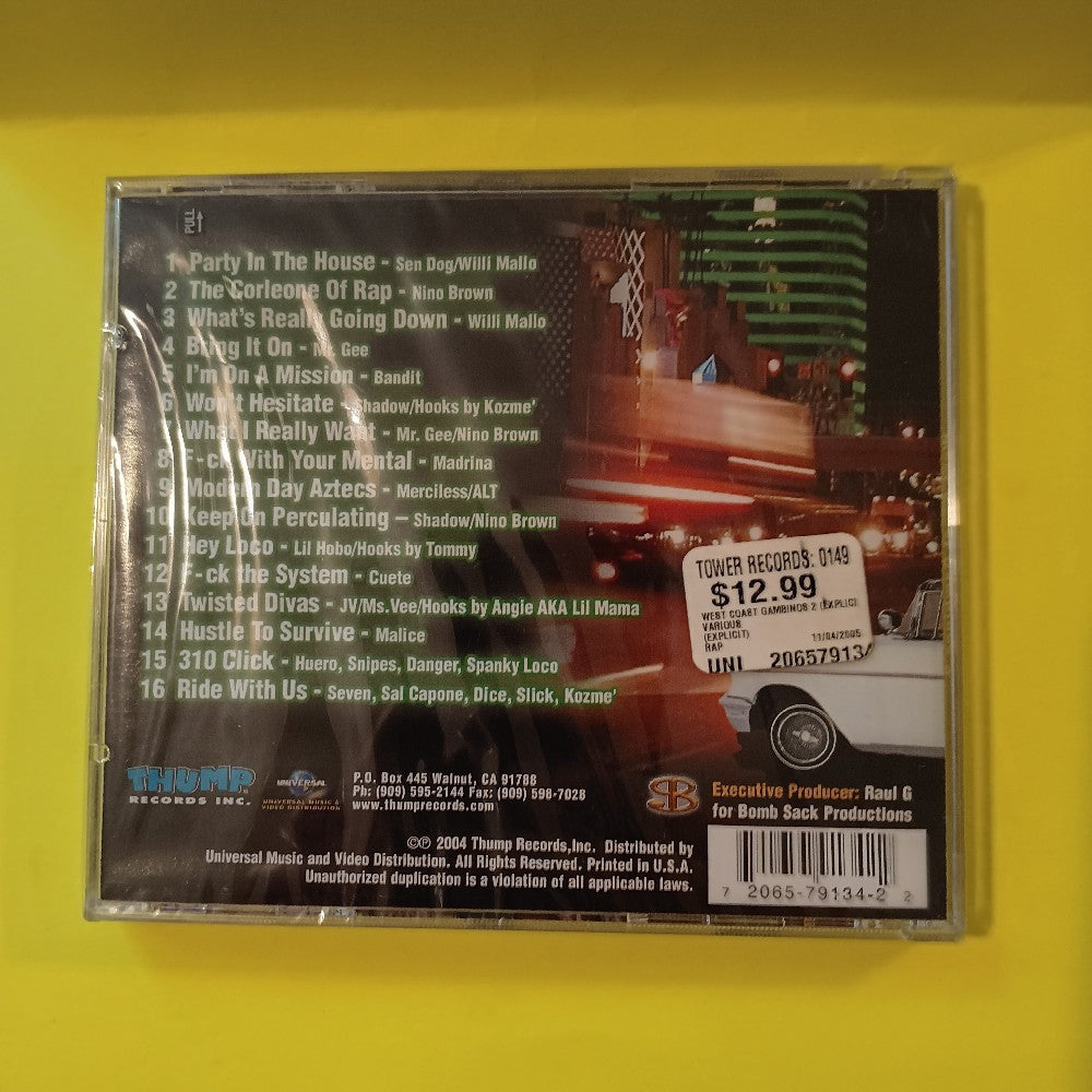 Various - West Coast Gambinos 2 - 2004 - 2065791342 - New - Sealed - CDs