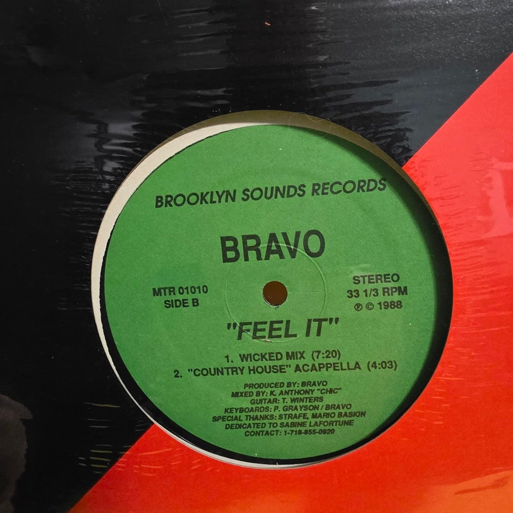 Bravo - Feel It / EX In Shrink  - 1988 - MTR 01010 - Used - EX - Vinyl