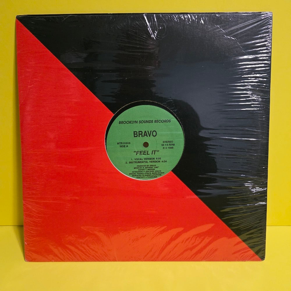 Bravo - Feel It / EX In Shrink  - 1988 - MTR 01010 - Used - EX - Vinyl