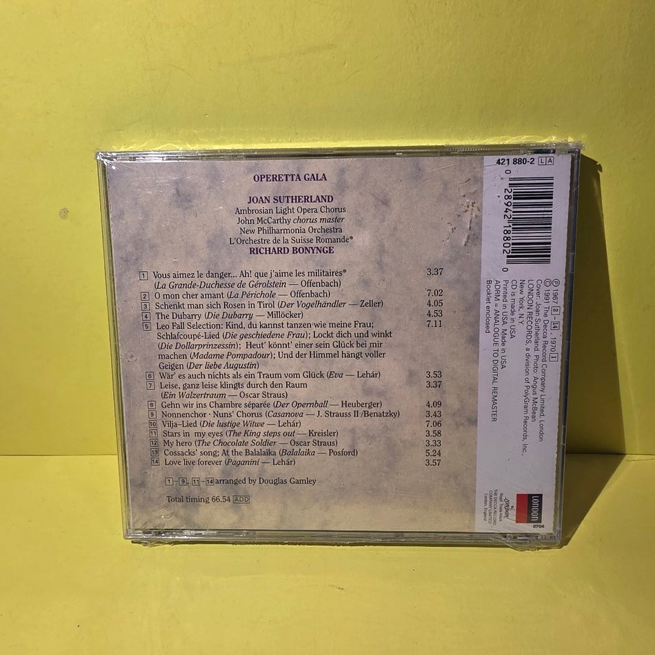Joan Sutherland - Operetta Gala - 1991 - 421880-2 - New - Sealed - CDs
