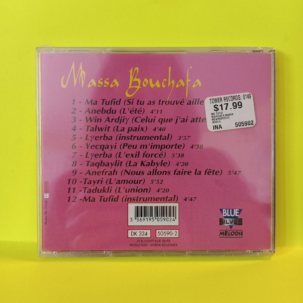 Massa Bouchafa - Ma Tufid Chants D'amour Et Liberte - 1997 - 50590-2 - New - Sealed - CDs