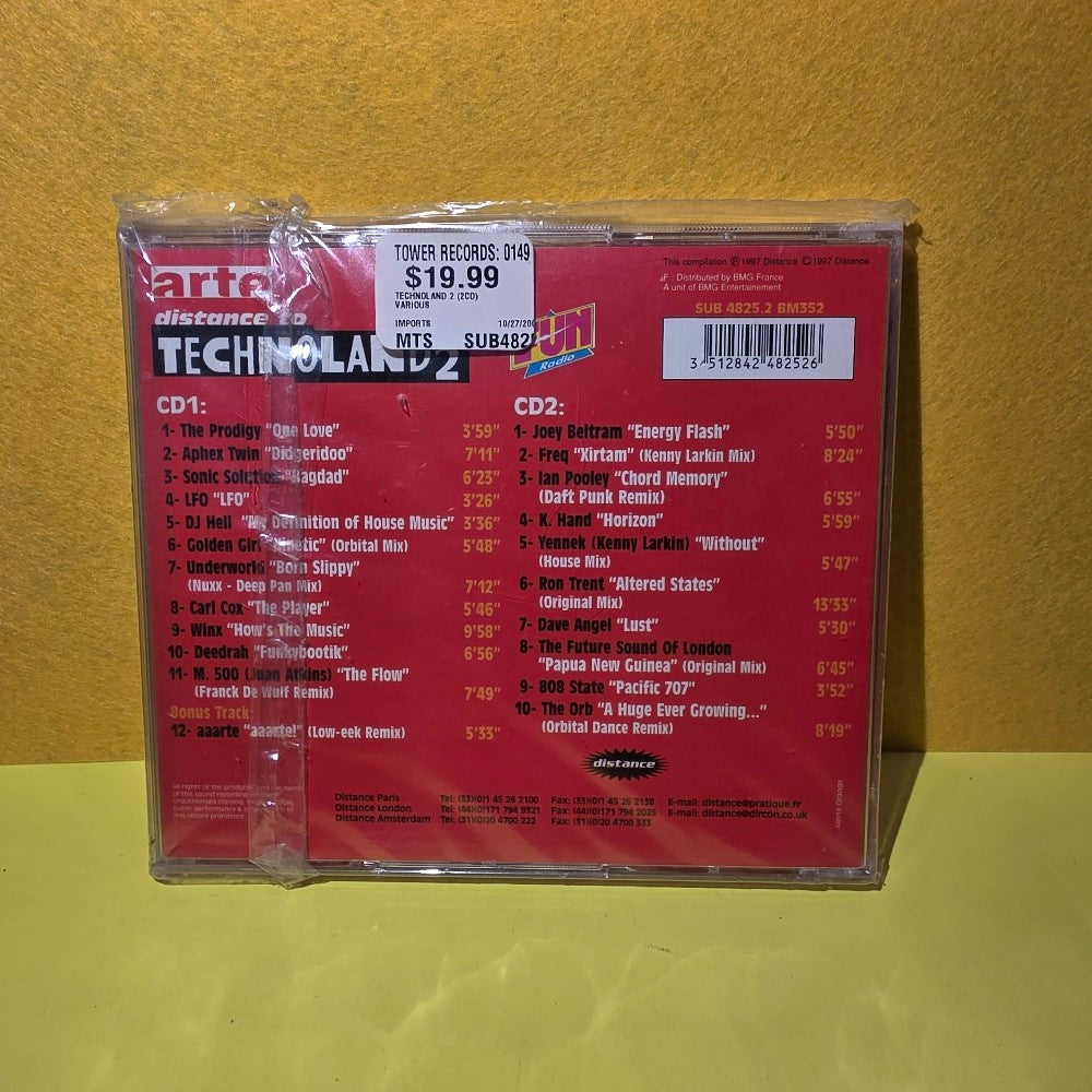 Various - Distance To Technoland 2 - 1997 - SUB 4825.2 - New - Sealed - CDs
