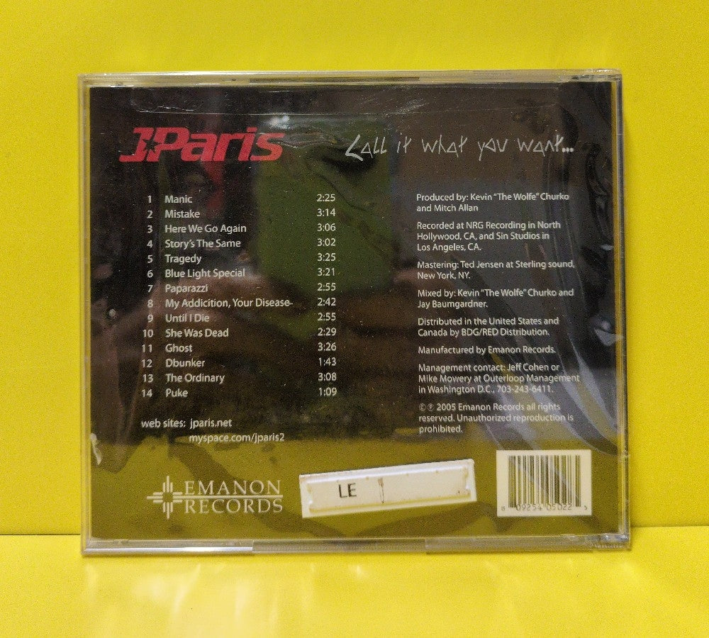 Jparis - Call It What You Want - 2005 - New - Sealed - CDs