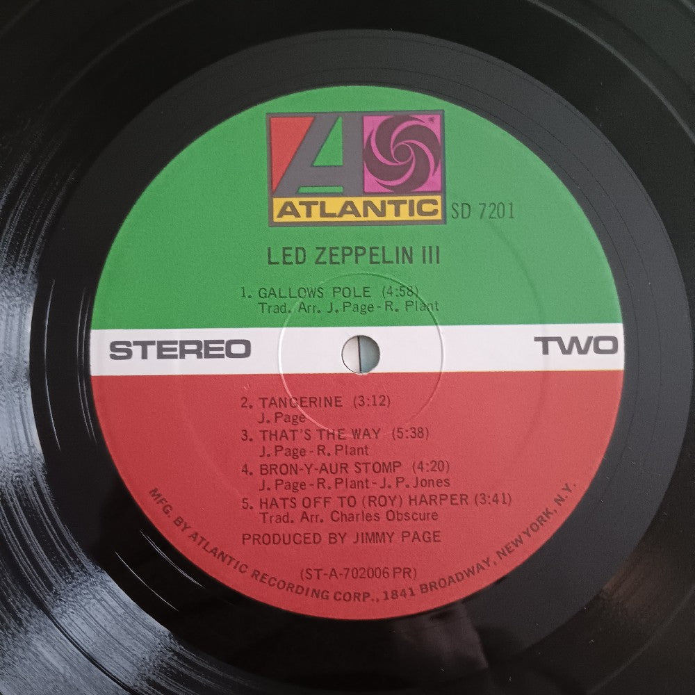 Led Zeppelin - III OG PR Presswell - 1970 - SD 7201 - Used - VG++ - Vinyl