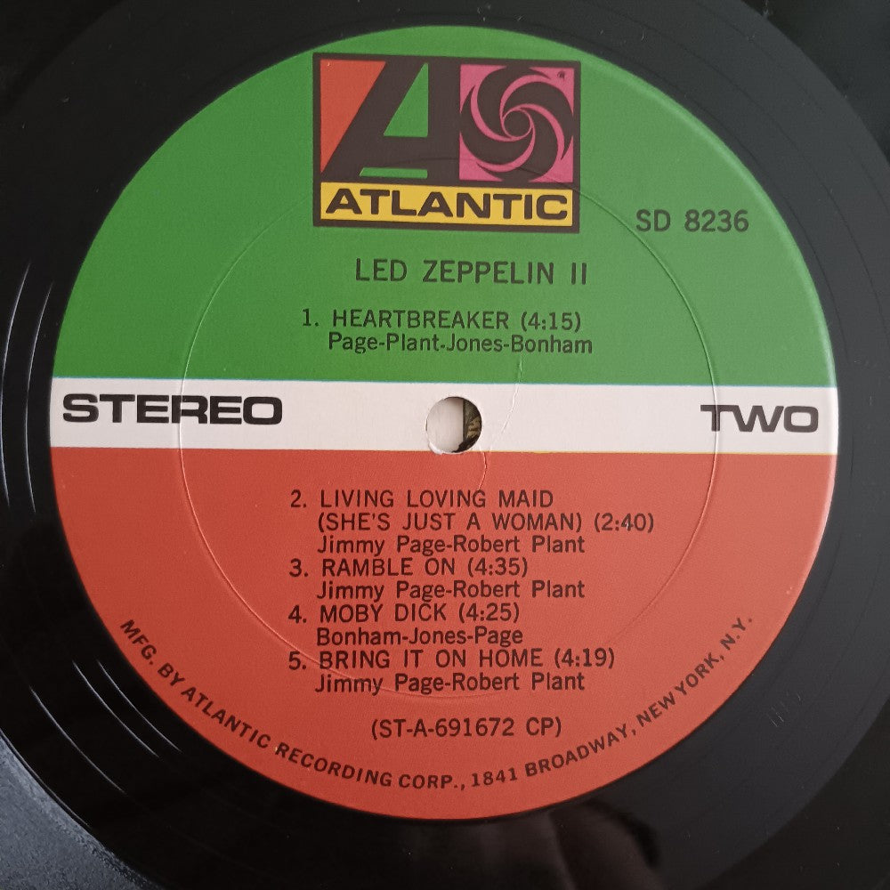 Led Zeppelin - II CP Broadway - 1969 - SD 8236 - Used - VG++ - Vinyl