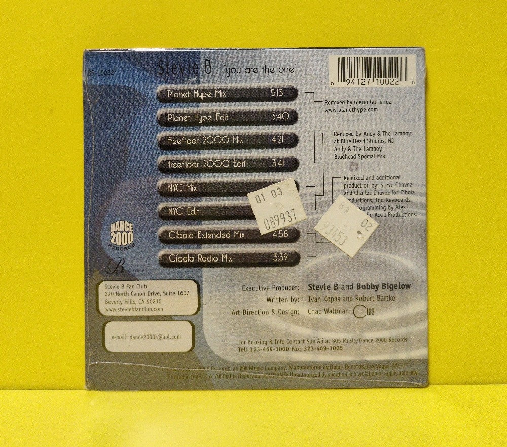 Stevie B - You Are The One - 2000 - BR-10022 - New - Sealed - CDs - CD Single