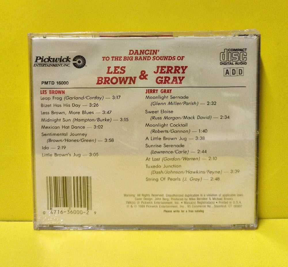 Les Brown & Jerry Gray - Dancin' To The Big Band Sounds Of - 1989 - PMTD 16000 - New - Sealed - CDs