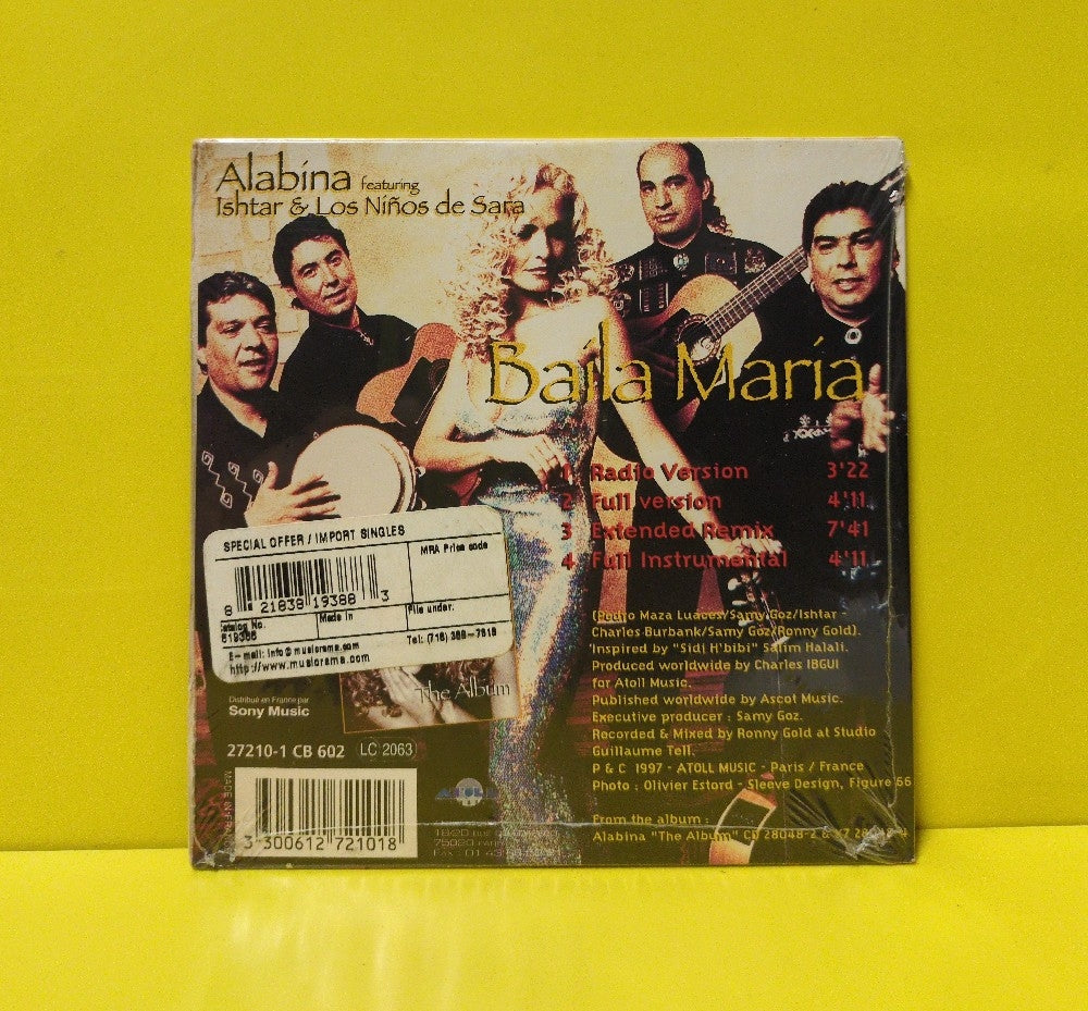 Alabina Featuring Ishtar & Los Niños De Sara - Baila Maria - 1997 - 27210-1 - New - Sealed - CDs - Maxi-Single - France Import - Cardboard Sleeve