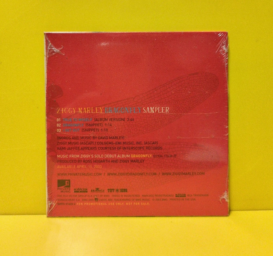 Ziggy Marley - Dragonfly - Sampler - 2003 - 82876-51433-2 - New - Sealed - CDs - Promo - Cardboard Sleeve