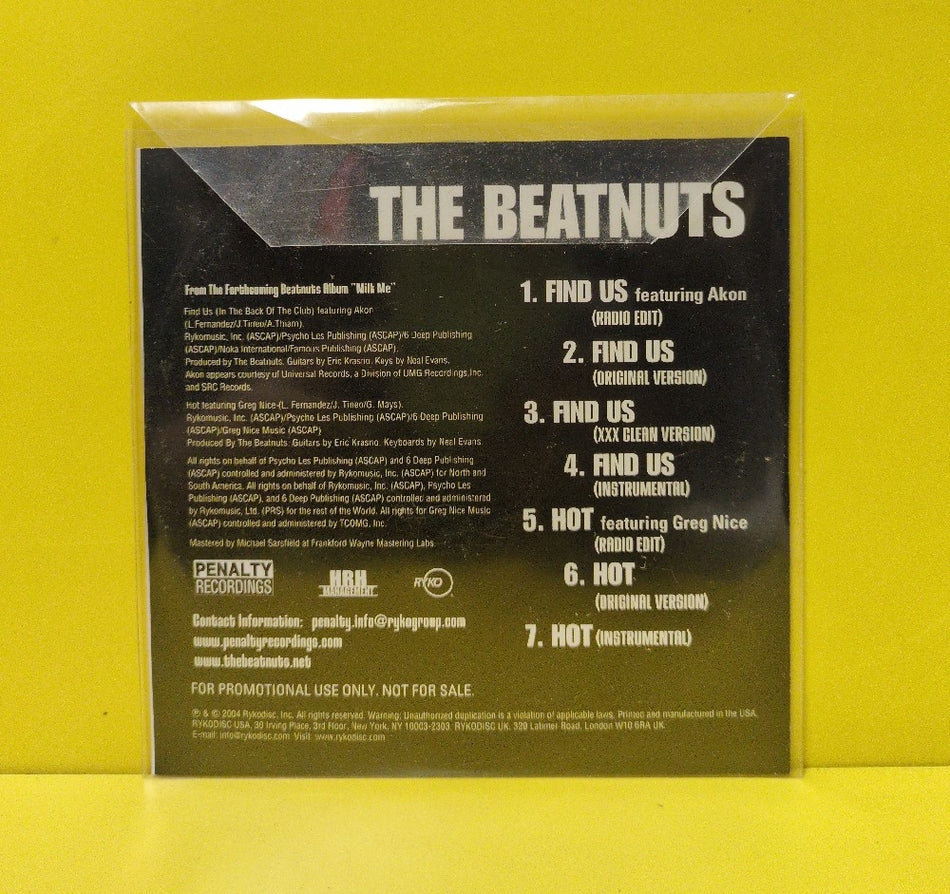 The Beatnuts - Milk Me Sampler - 2004 - PRCD V5002 - Used - EX - CDs - Promo