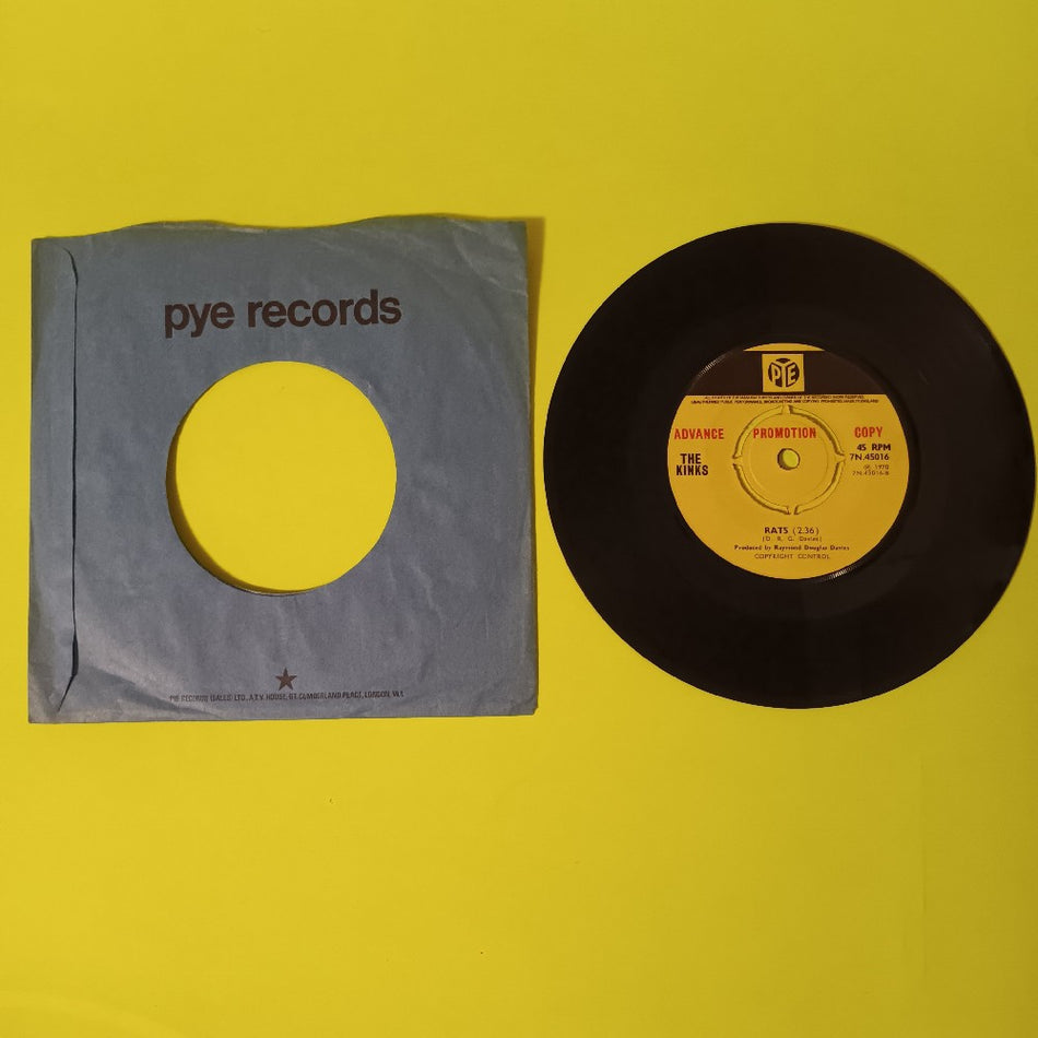 The Kinks - Apeman / Rats UK 7" 45 PROMO - 1970 - 7N.45016 - Used - EX - Vinyl