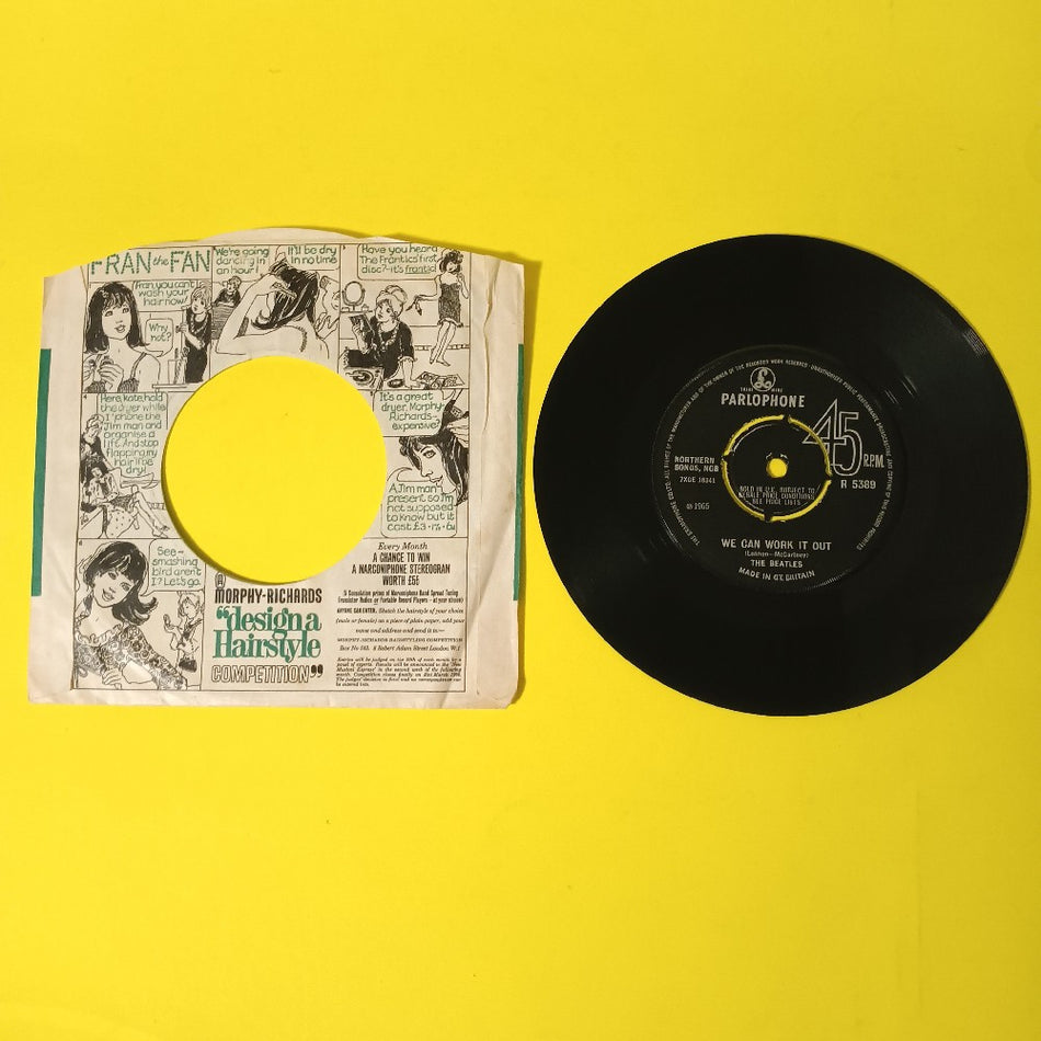The Beatles - We Can Work It Out UK 7" 45 PROMO - 1965 - R 5389 - Used - VG+ - Vinyl