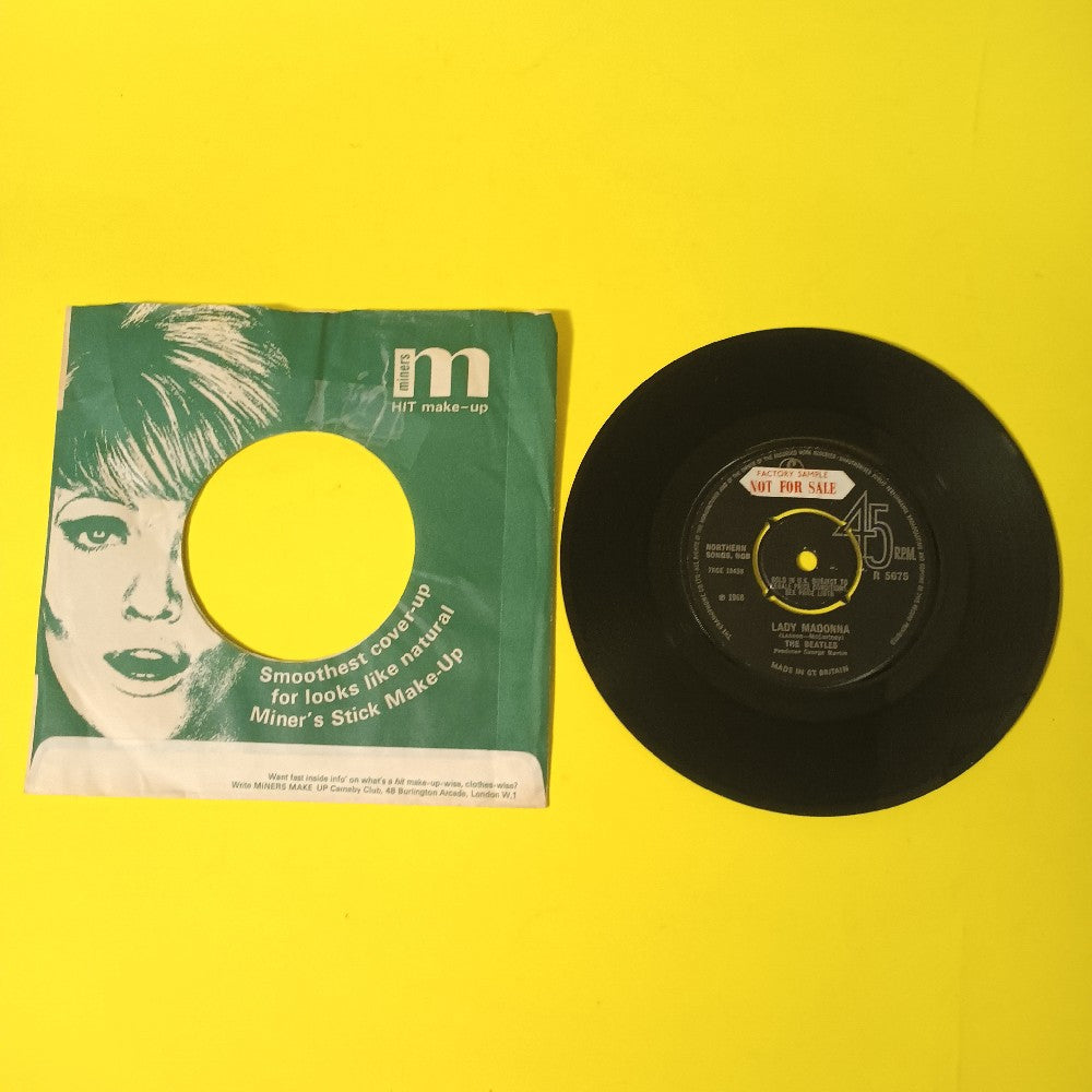 The Beatles - Lady Madonna / Inner Light UK 7" 45 PROMO - 1968 - R 5675 - Used - VG+ - Vinyl