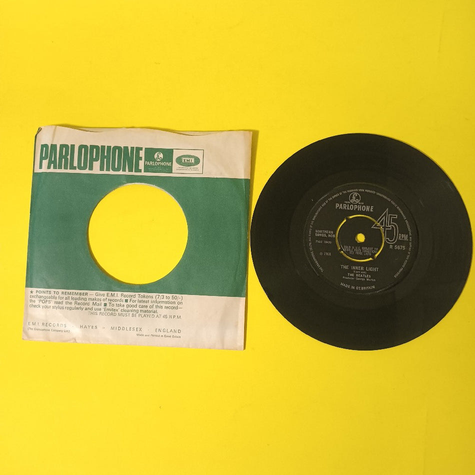 The Beatles - Lady Madonna / Inner Light UK 7" 45 PROMO - 1968 - R 5675 - Used - VG+ - Vinyl