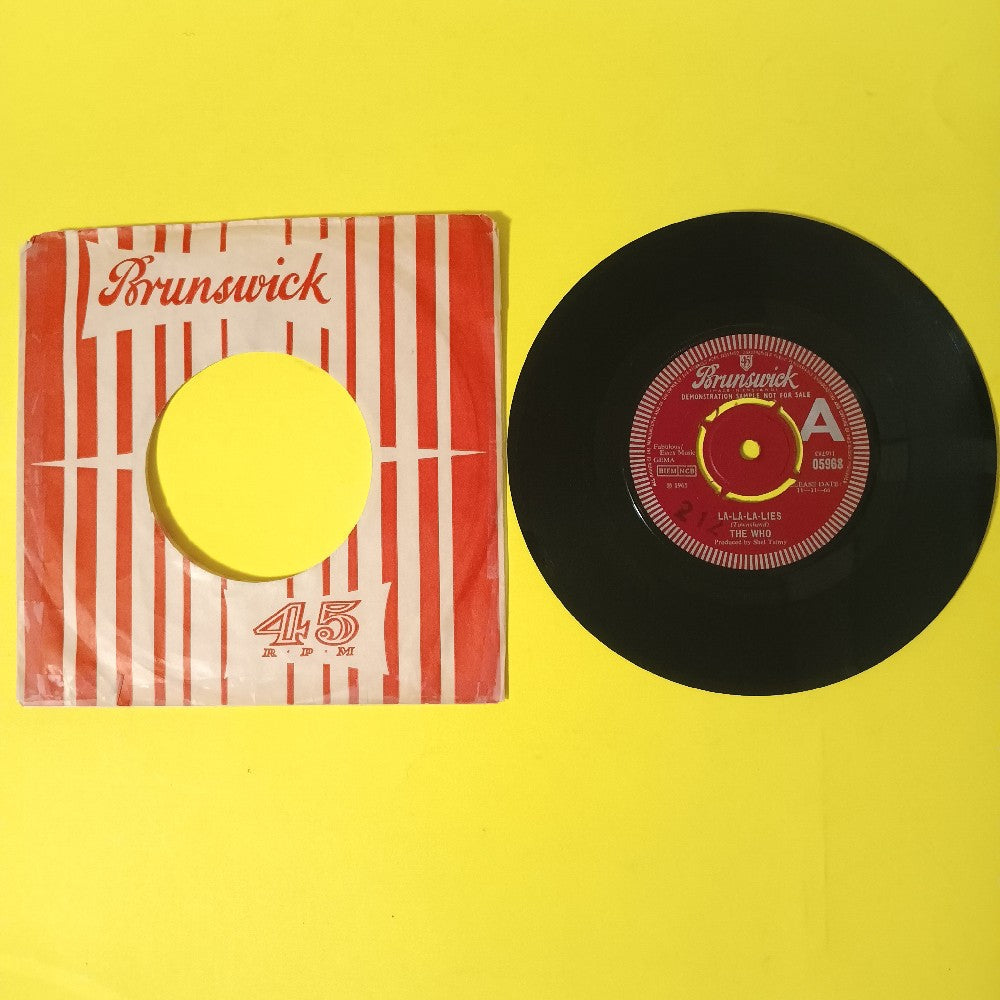 The Who - La-La-La-Lies / The Goods Gone UK 7" 45 PROMO - 1966 - 05968 - Used - VG - Vinyl