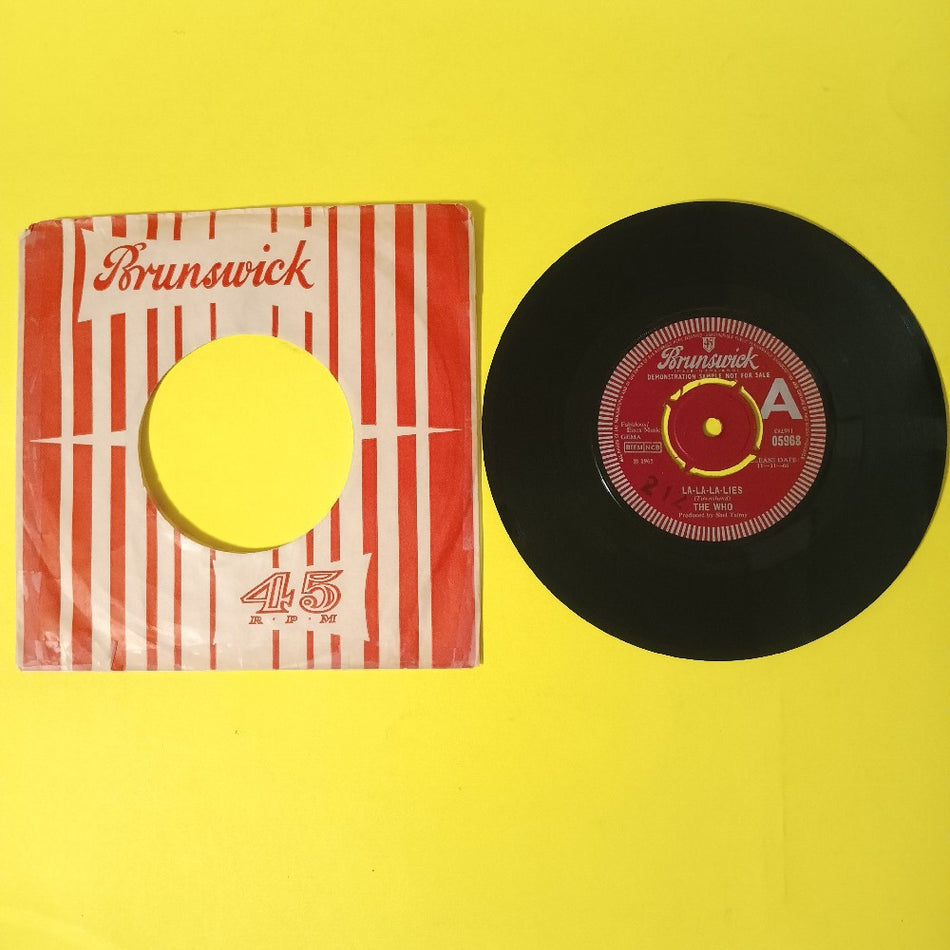 The Who - La-La-La-Lies / The Goods Gone UK 7" 45 PROMO - 1966 - 05968 - Used - VG - Vinyl