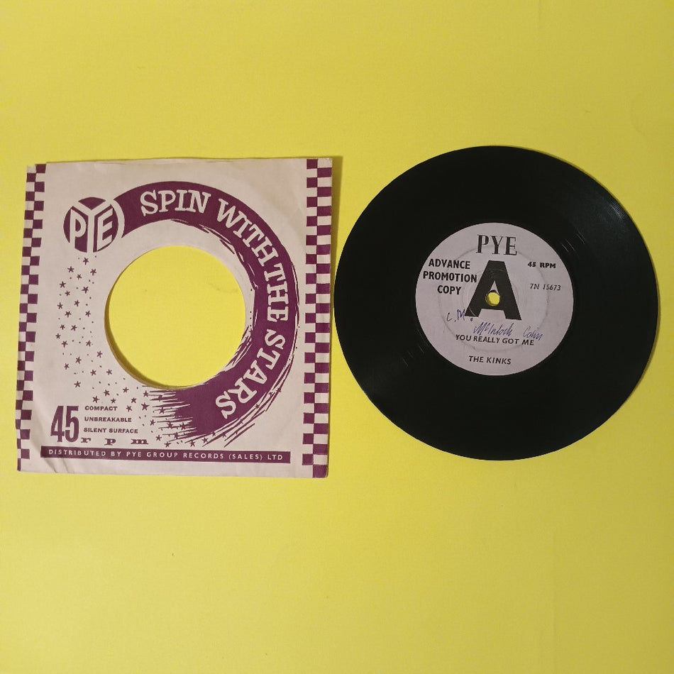 The Kinks - You Really Got Me UK 7" 45 PROMO - 1964 - 7N 15673 - Used - VG - Vinyl