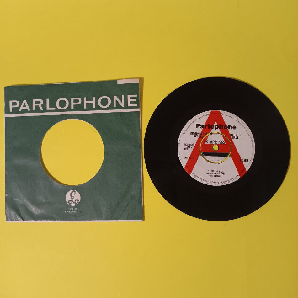 The Beatles - Ticket To Ride UK 7" 45 PROMO - 1965 - R 5265 - Used - VG++ - Vinyl