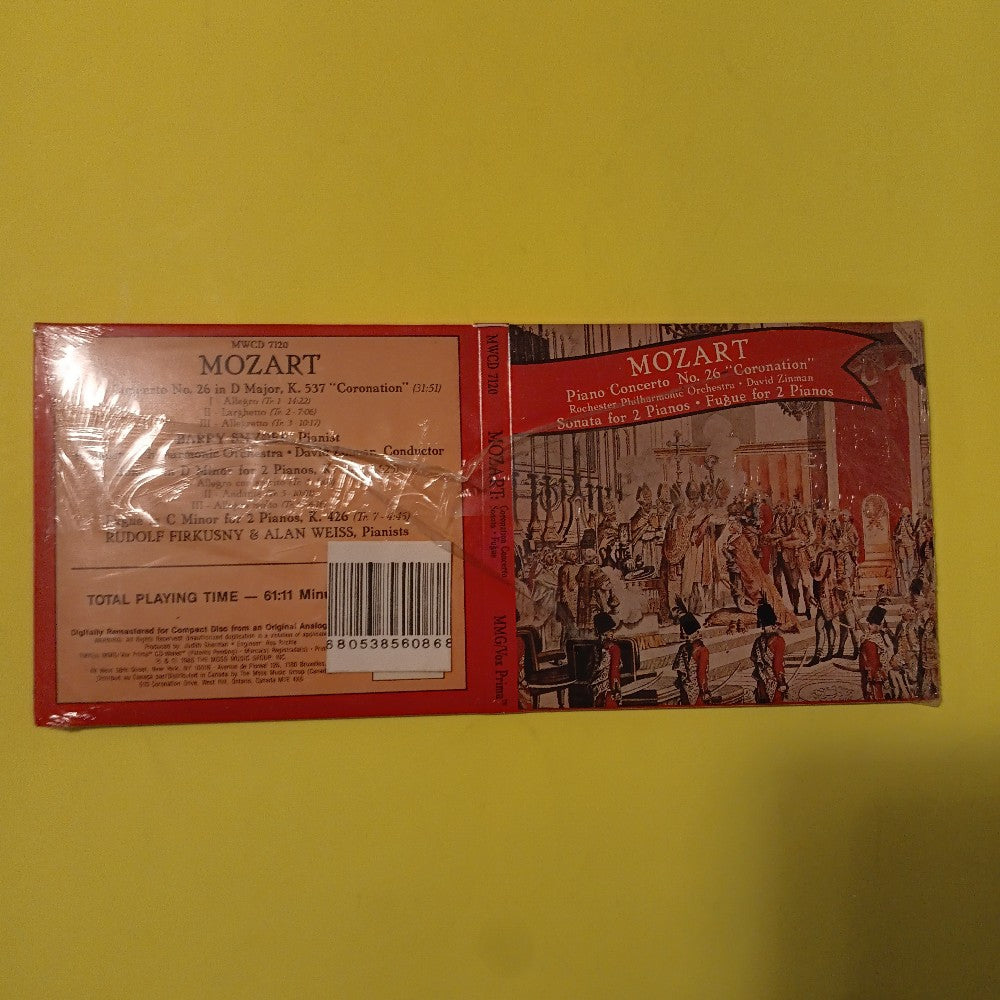 Mozart, Rochester Philharmonic Orchestra, David Zinman - Piano Concerto No. 26 "Coronation"  - MWCD 7120 - New - Sealed - CDs