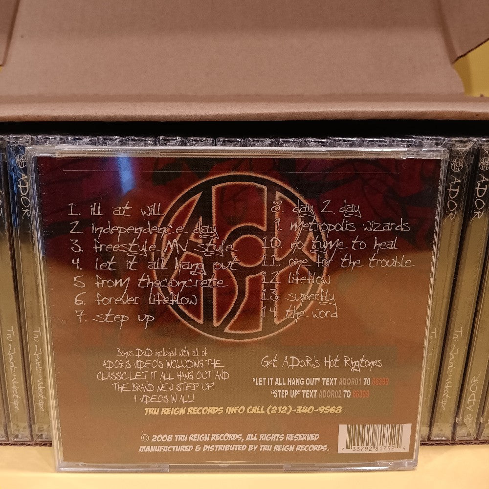 Lot #00153 - 25x CDs A.D.O.R. - Tru Jewelz & Videotape - 2008 - New - Sealed - Wholesale