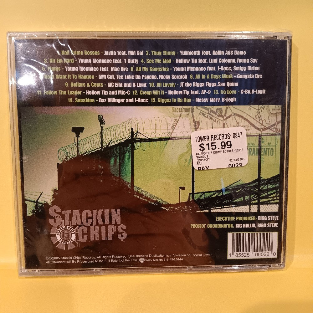 Various - Kalifornia Krime Bosses - 2005 - STR-0002 2 - New - Sealed - CDs