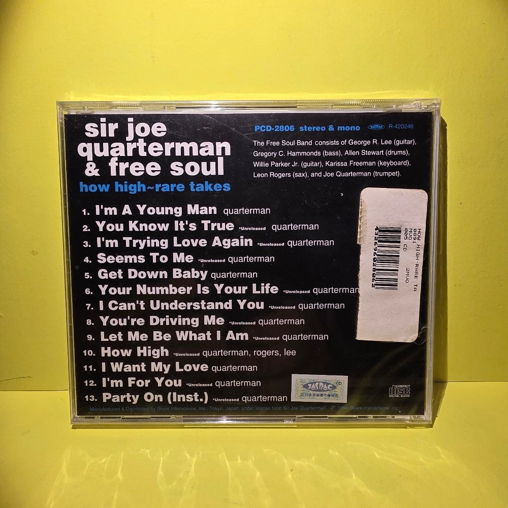 Sir Joe Quarterman & Free Soul - How High - Rare Takes - 1994 - PCD-2806 - New - Sealed - CDs