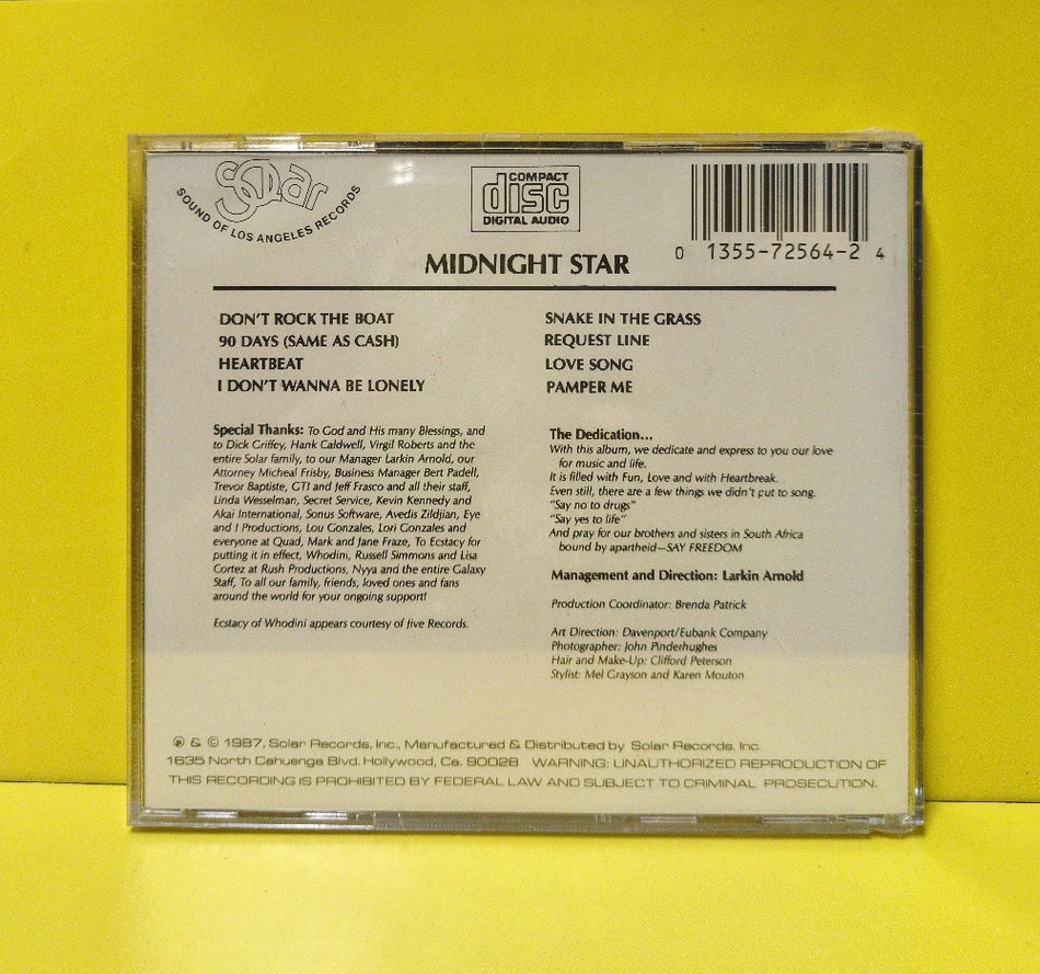 Midnight Star - Midnight Star - 1988 - D2 72564 - New - Sealed - CDs