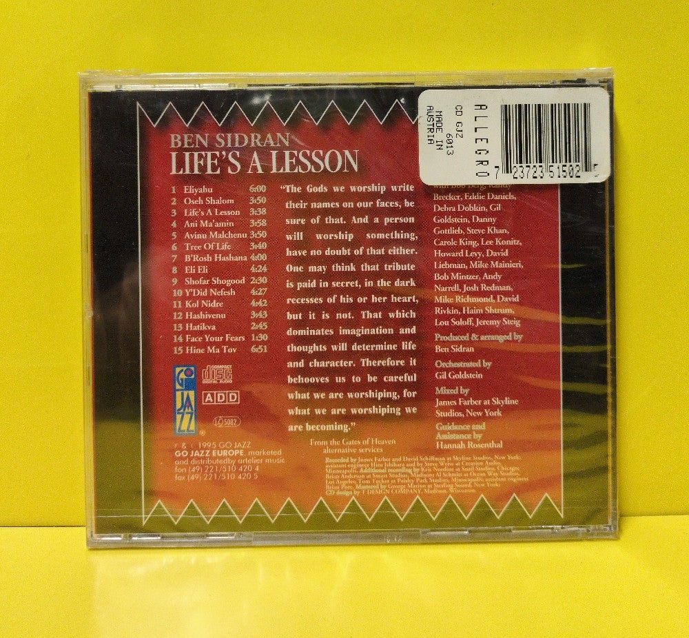 Ben Sidran - Life's A Lesson - 1995 - GOJ 6013 2 - New - Sealed - CDs