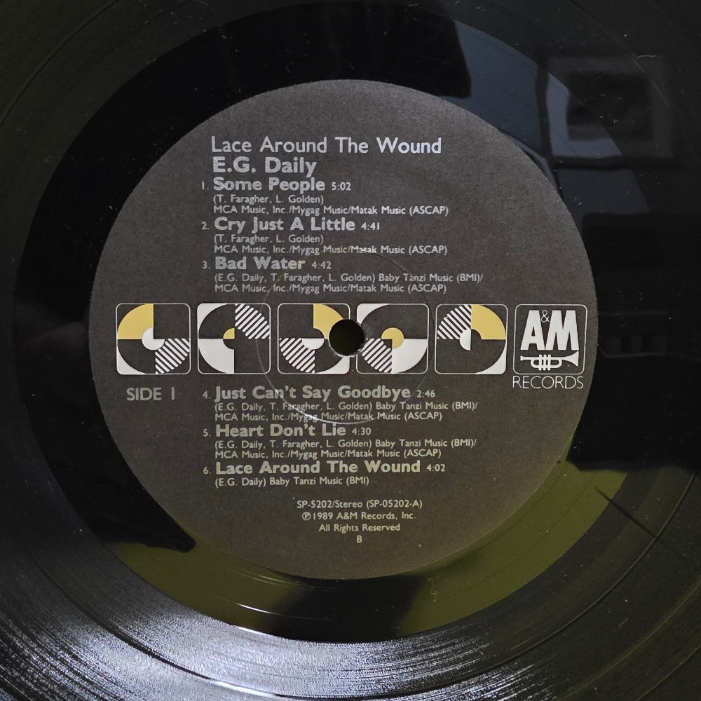 E.G. Daily - Lace Around The Wound / Promo  / With Autographed Insert Rare  - 1989 - SP 5202 - Used - VG++ - Vinyl