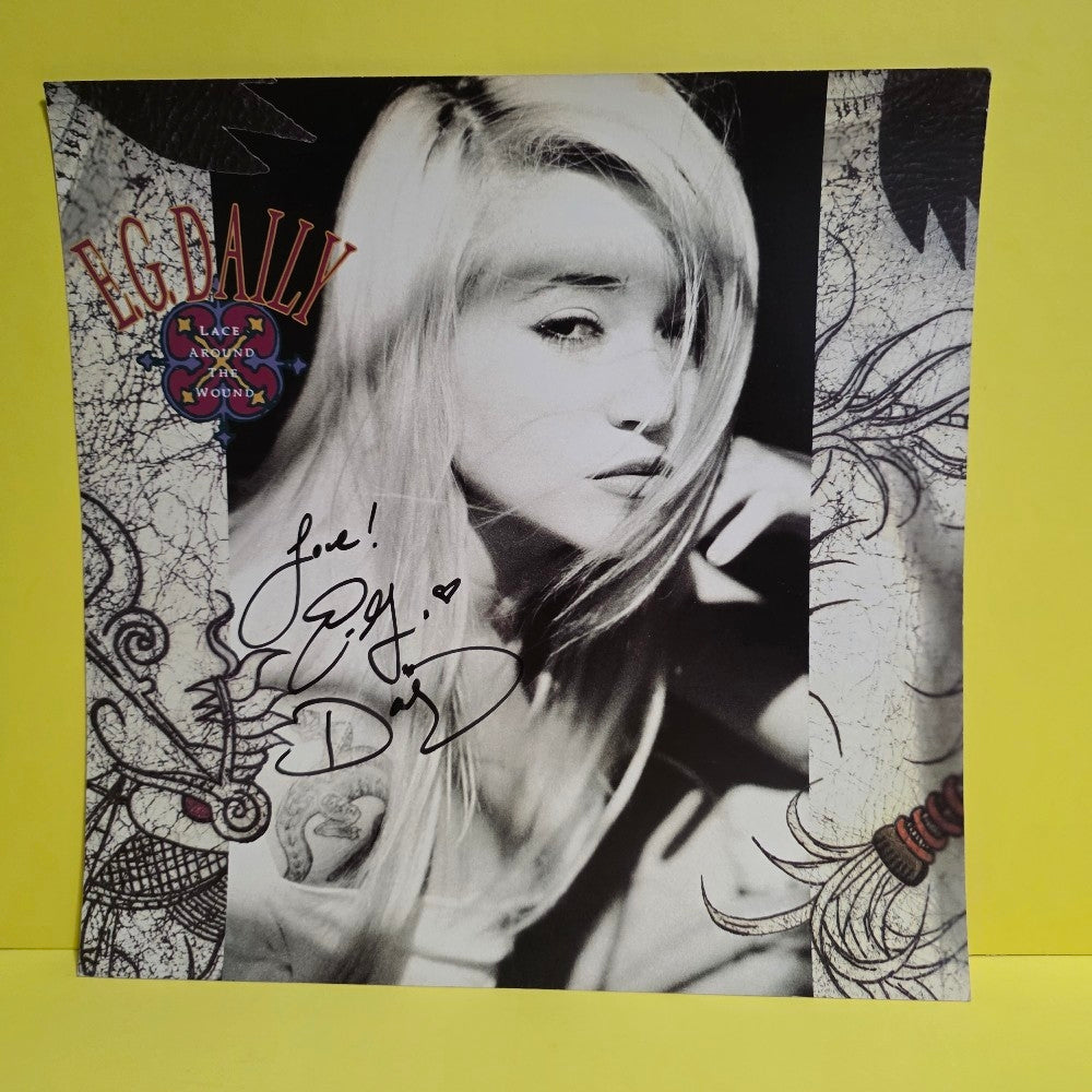 E.G. Daily - Lace Around The Wound / Promo  / With Autographed Insert Rare  - 1989 - SP 5202 - Used - VG++ - Vinyl