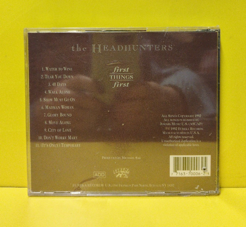 The Headhunters - First Things First - 1992 - U2 70006 - New - Sealed - CDs