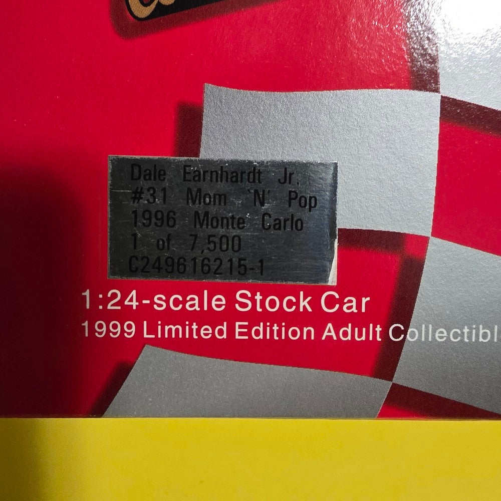 New - Collectibles 1996 Dale Earnhardt Jr. #31 Mon 'N' Pop's 1/24th Scale