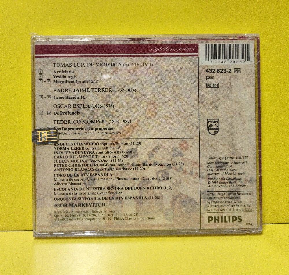 Igor Markevitch - Sacred Choral Music From Spain  - 1992 - 432 823-2 - New - Sealed - CDs