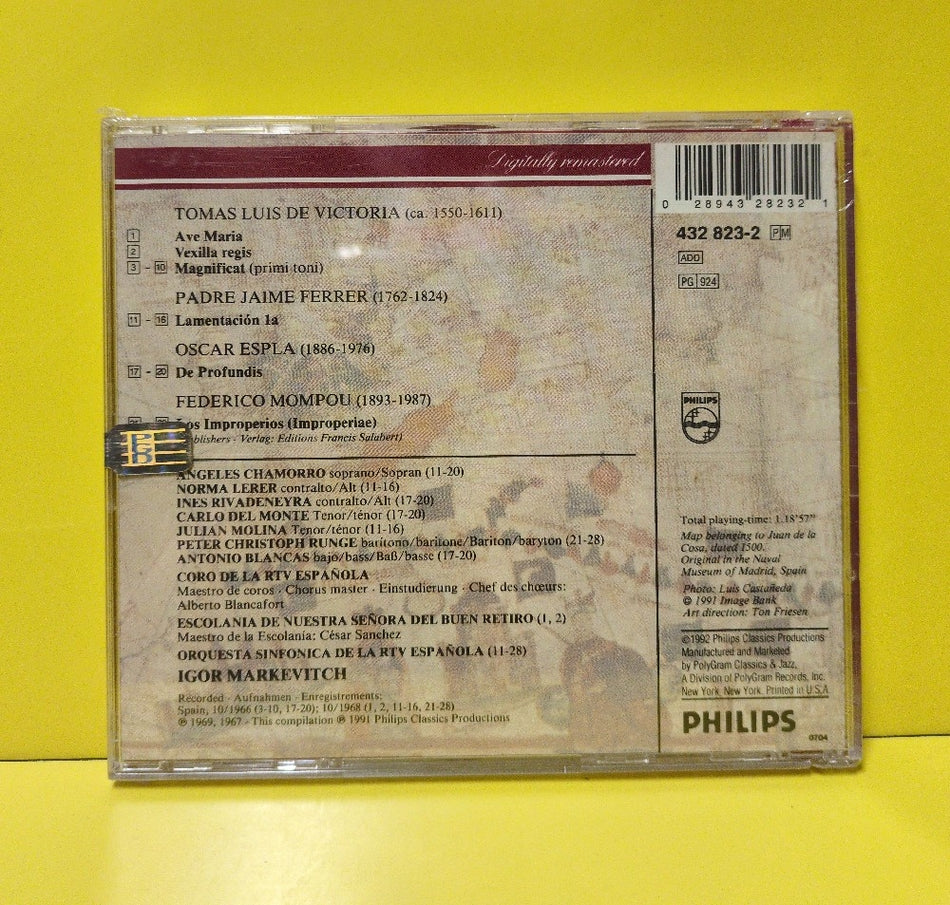 Igor Markevitch - Sacred Choral Music From Spain  - 1992 - 432 823-2 - New - Sealed - CDs