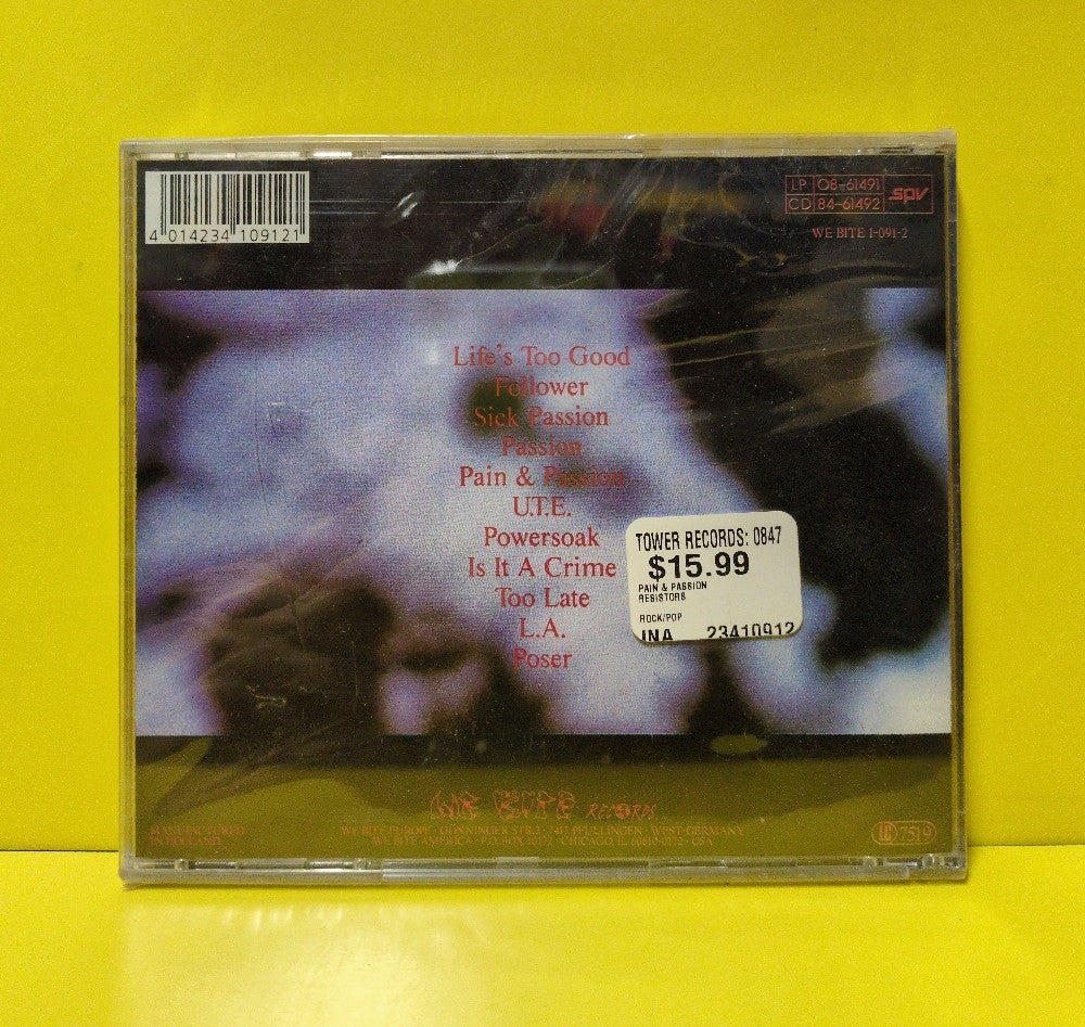 Resistors - Pain & Passion - 1991 - 1-091-2 - New - Sealed - CDs - Germany Import