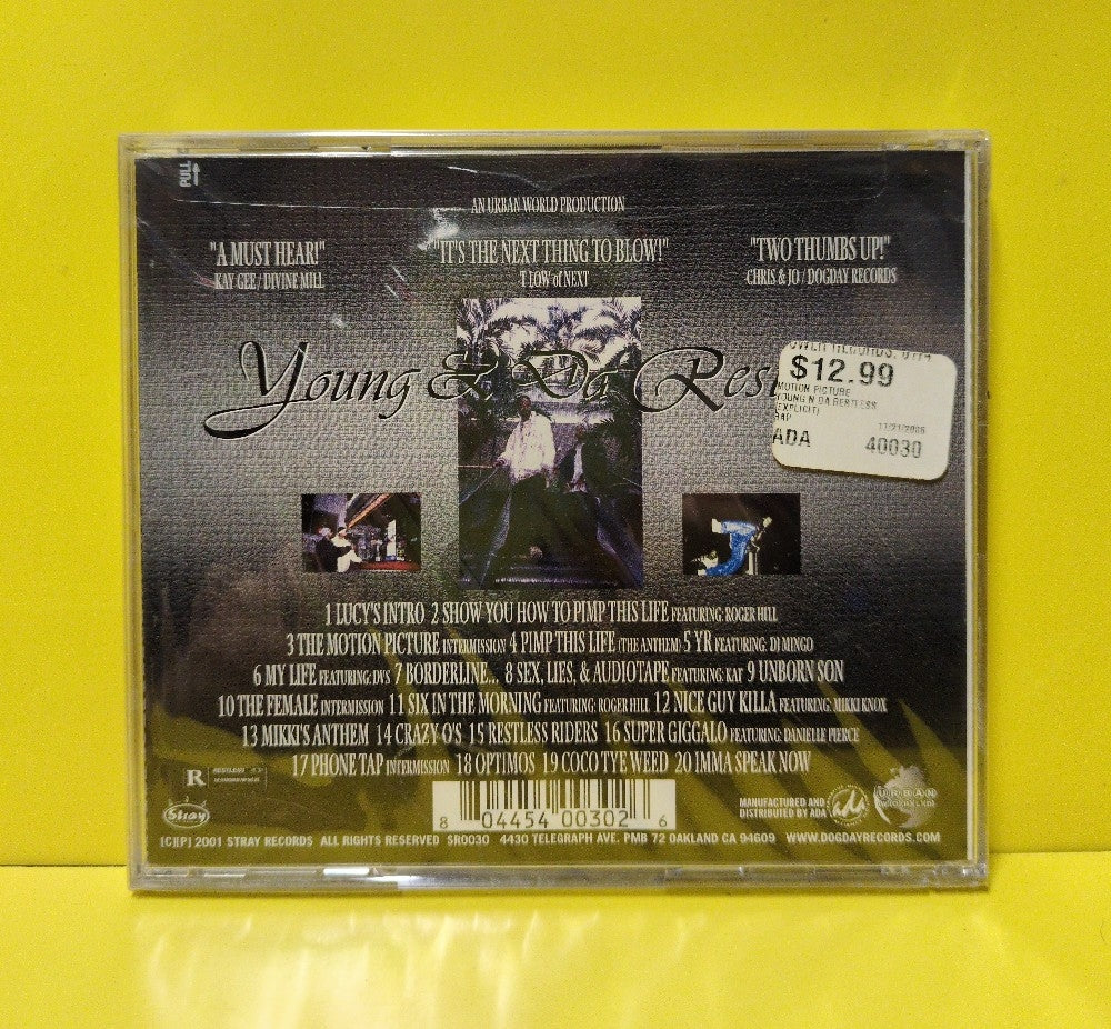 Young & Da Restless - The Motion Picture - 2001 - SR0030 - New - Sealed - CDs